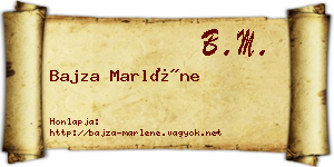 Bajza Marléne névjegykártya